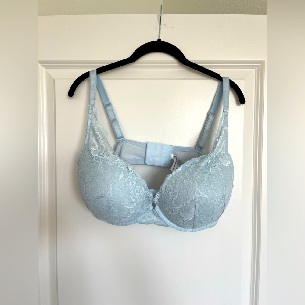 Light blue lace push up plunge torrid bra size 40DD